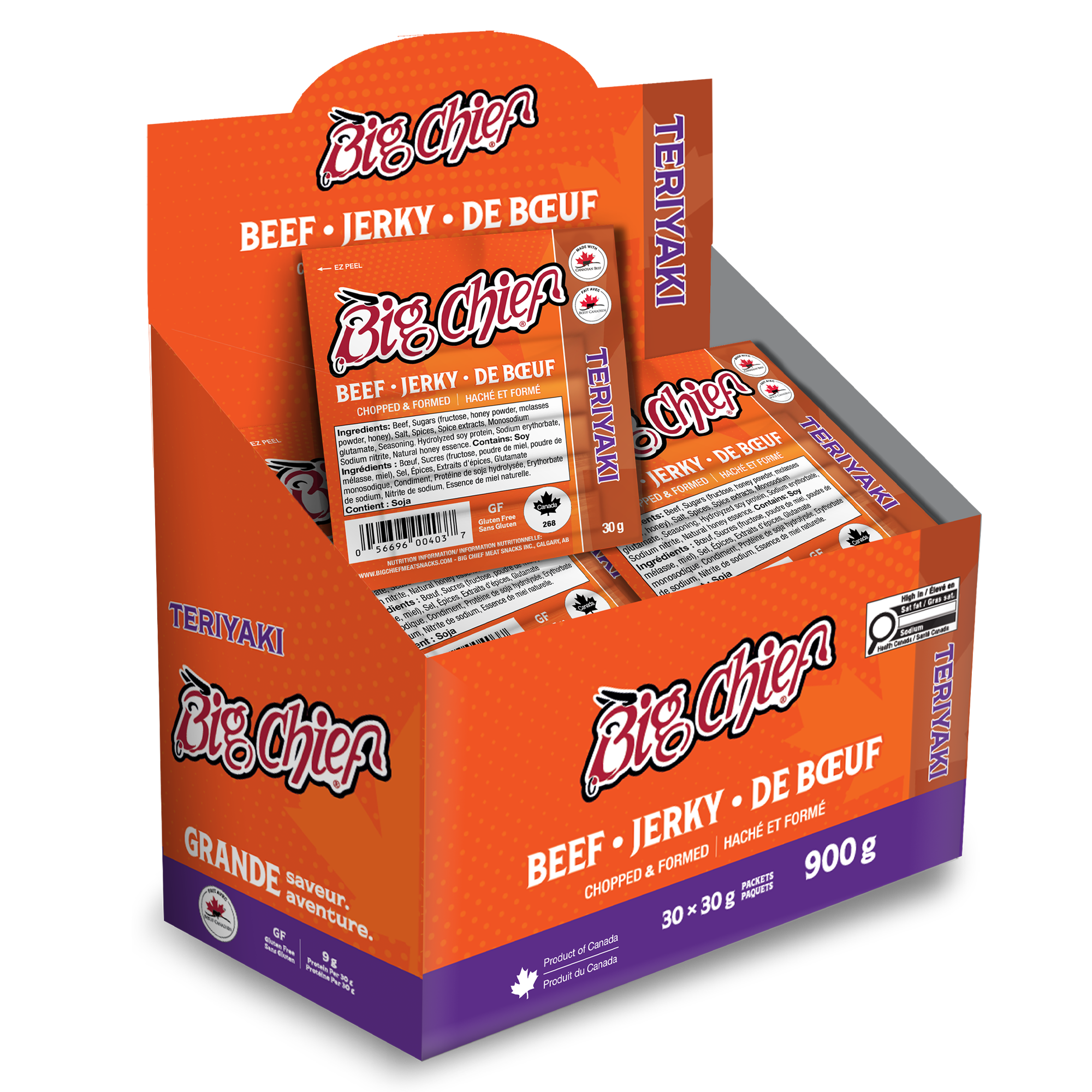 30g Teriyaki Beef Jerky – Big Chief Meat Snacks