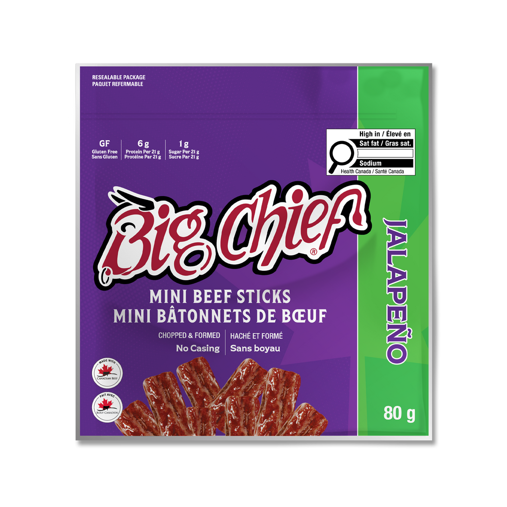 80g Mini Beef Sticks Bag - Jalapeño