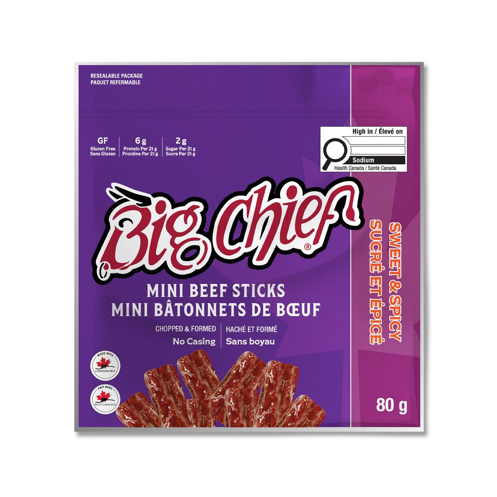 80g Mini Beef Sticks Bag - Sweet & Spicy