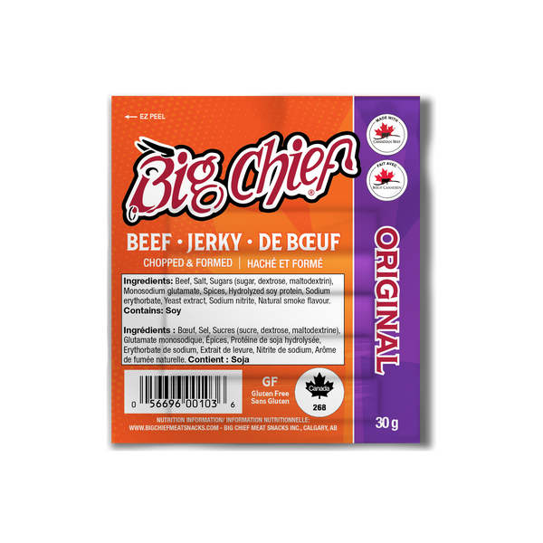 30g Original Beef Jerky – Big Chief Meat Snacks