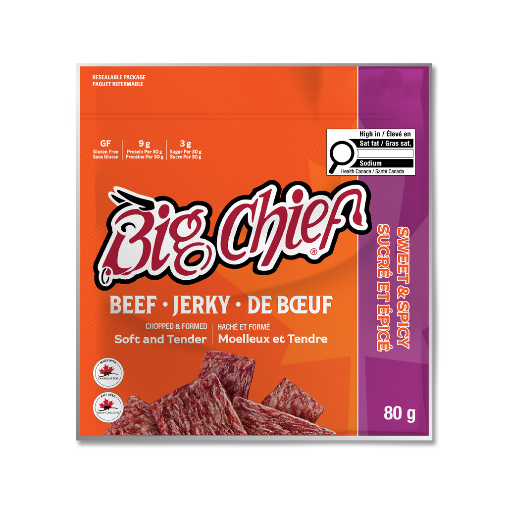 80g Beef Jerky Bags - Sweet & Spicy
