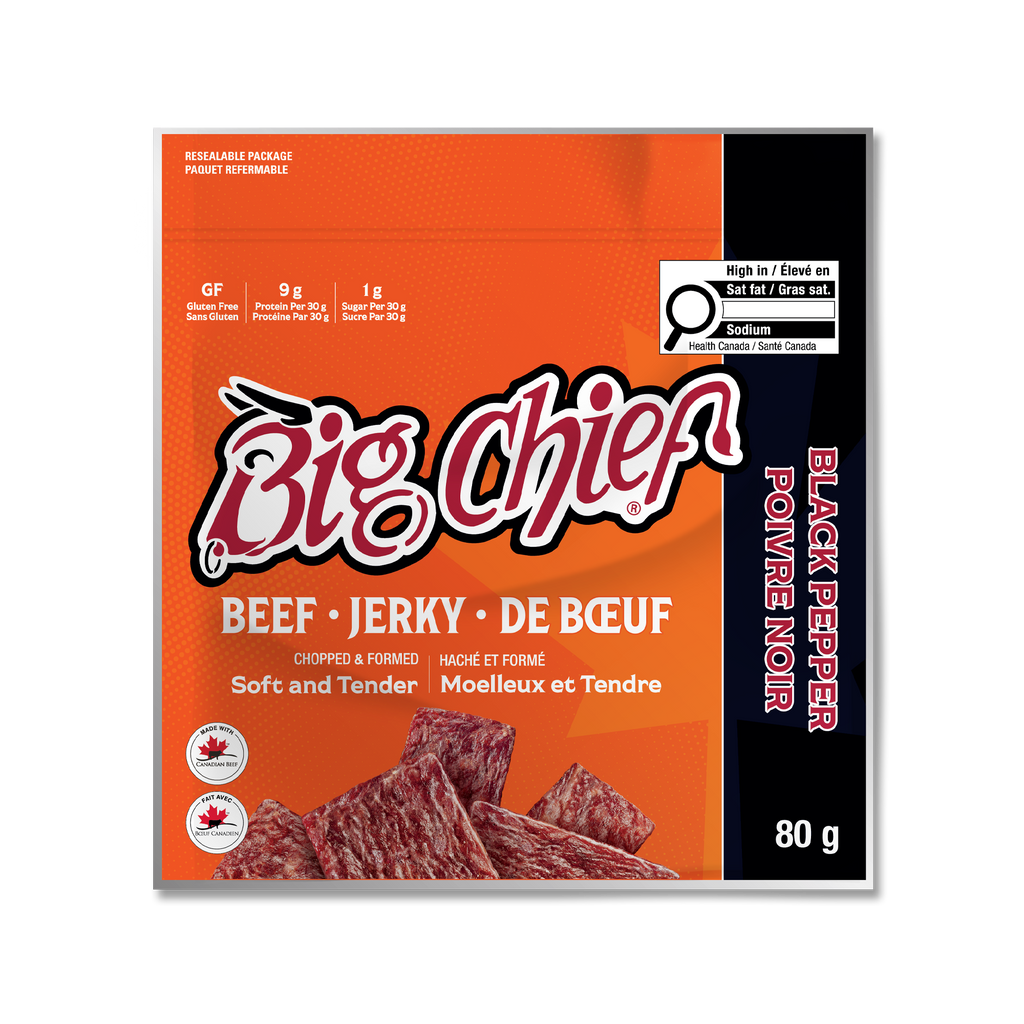80g Beef Jerky Bags - Black Pepper