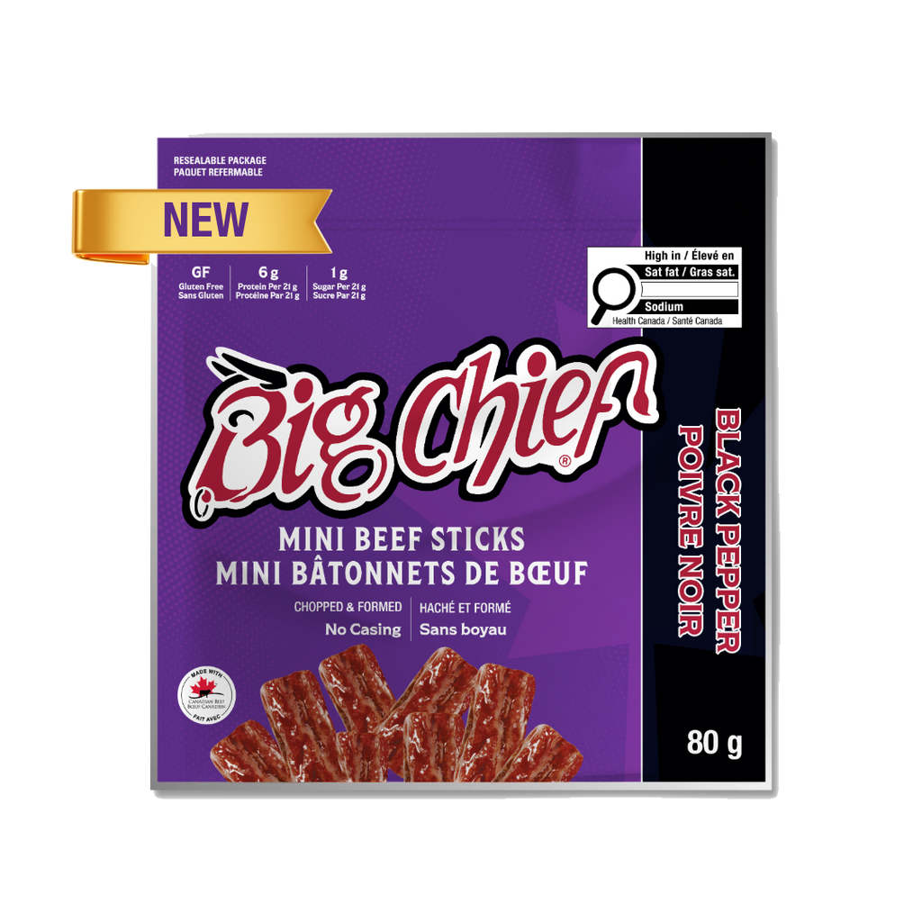 80g Mini Beef Sticks Bag - Black Pepper