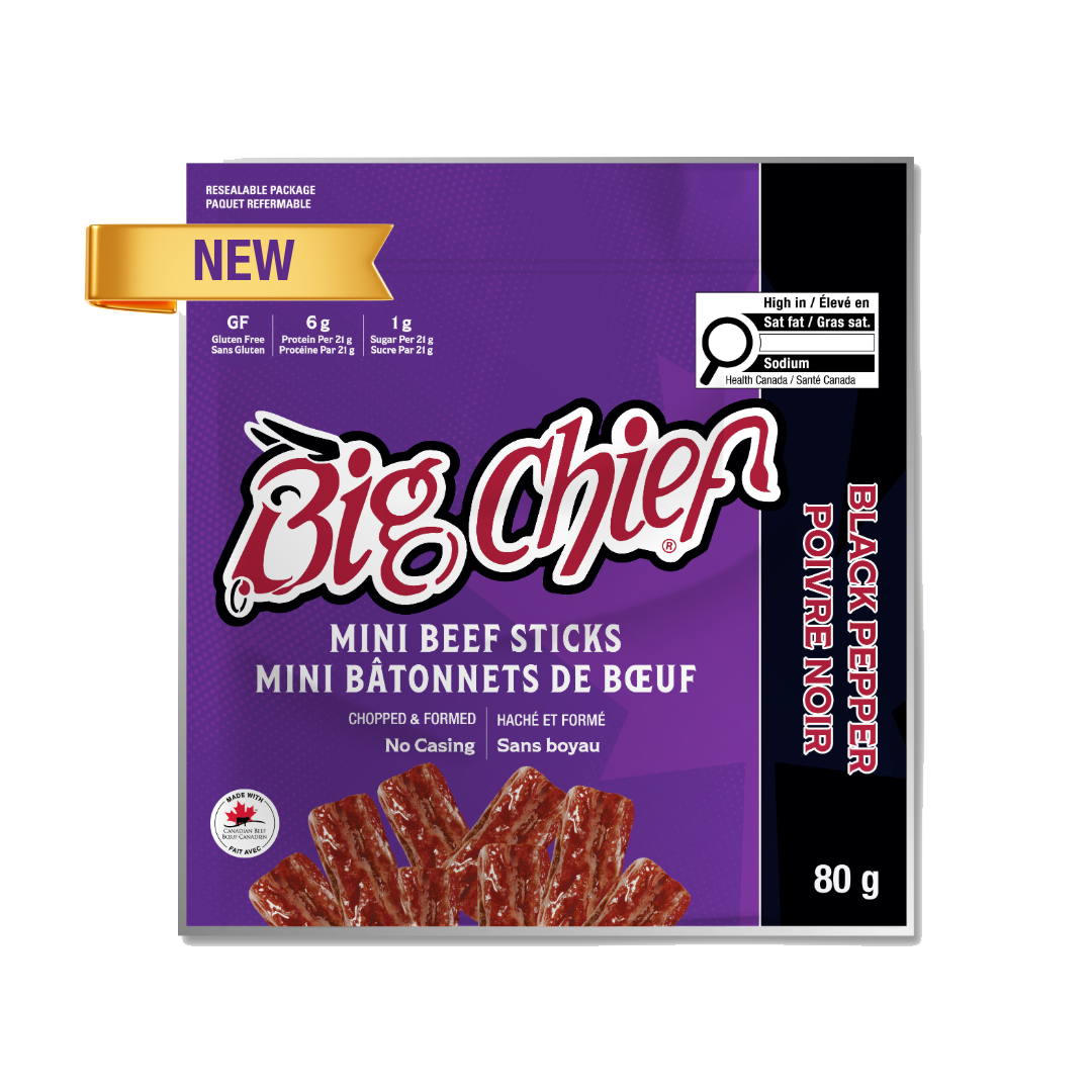 80g Mini Beef Sticks Bag - Black Pepper