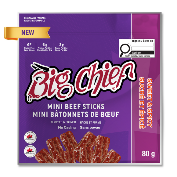 80g Mini Beef Sticks Bag - Sweet & Spicy