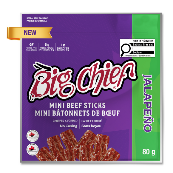 80g Mini Beef Sticks Bag - Jalapeño