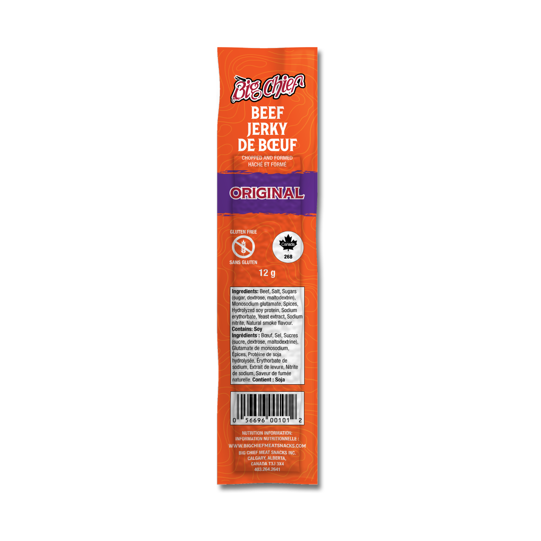 big chief beef jerky calories