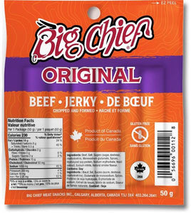 50g Original  Beef Jerky from Big Chief Meat Snacks Calgary